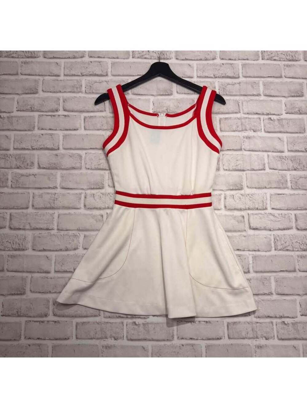 Carol Canaan for Top Seed Vintage Tennis Dress White and Red Women's 10